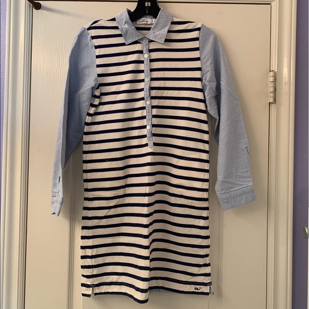 Vineyard Vines Striped Denim Dress